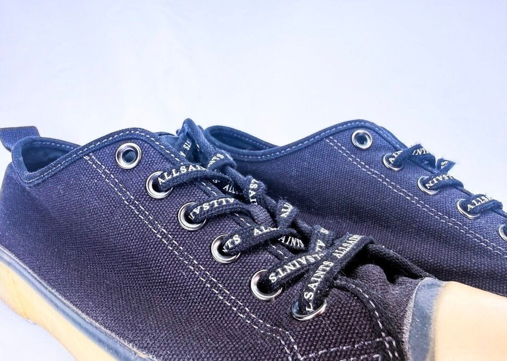 AllSaints Black Canvas Sneakers