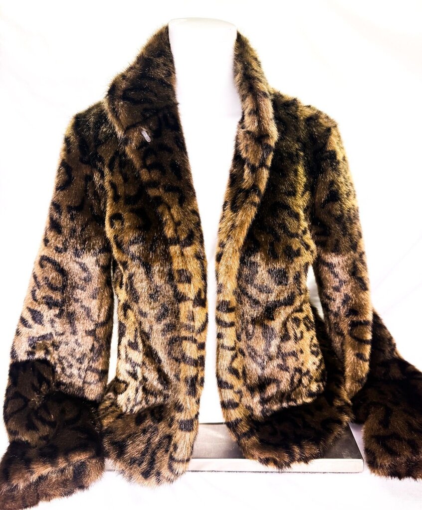 Leopard Print Faux Fur Jacket