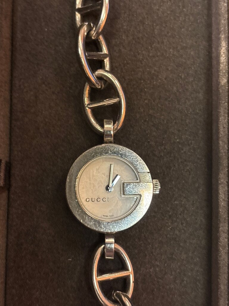 Gucci Silver Chain Watch