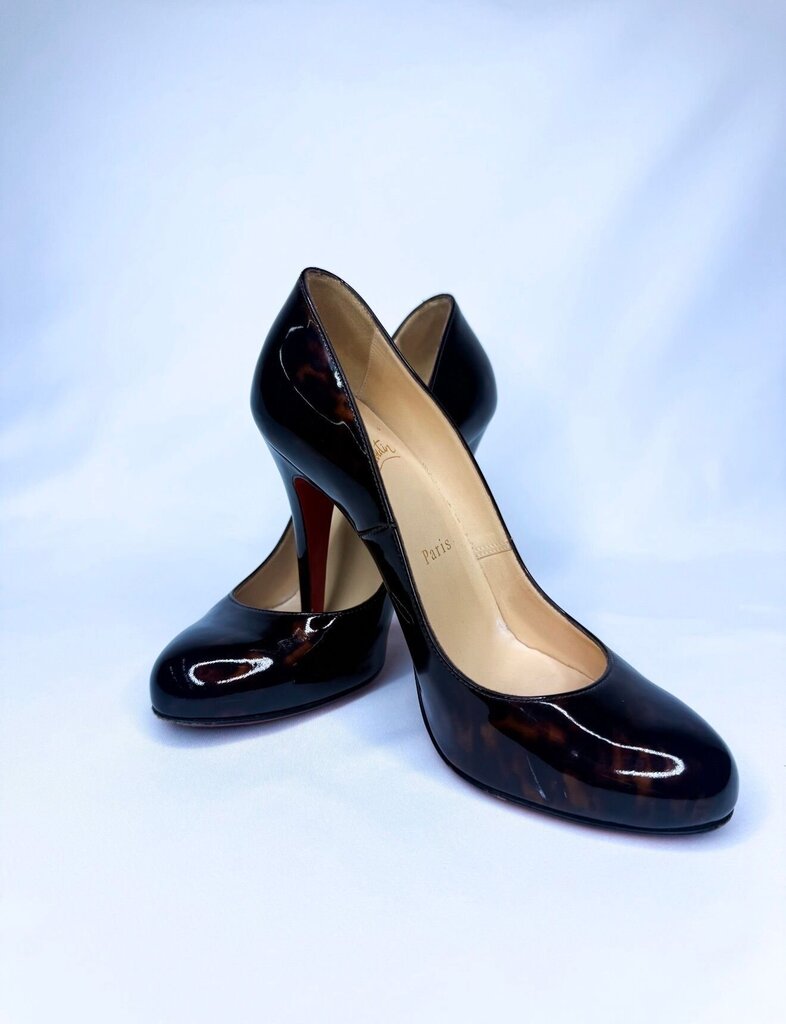 Christian Louboutin Tortoise Print Patent Leather Heels