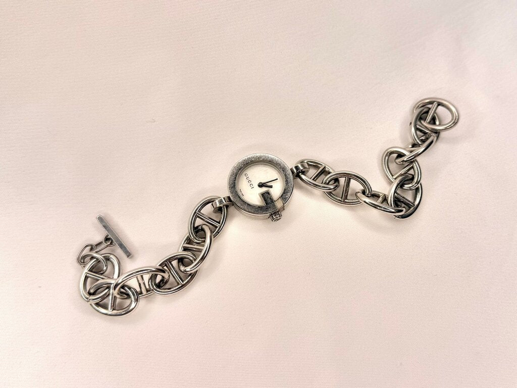 Gucci Silver Chain Link Watch