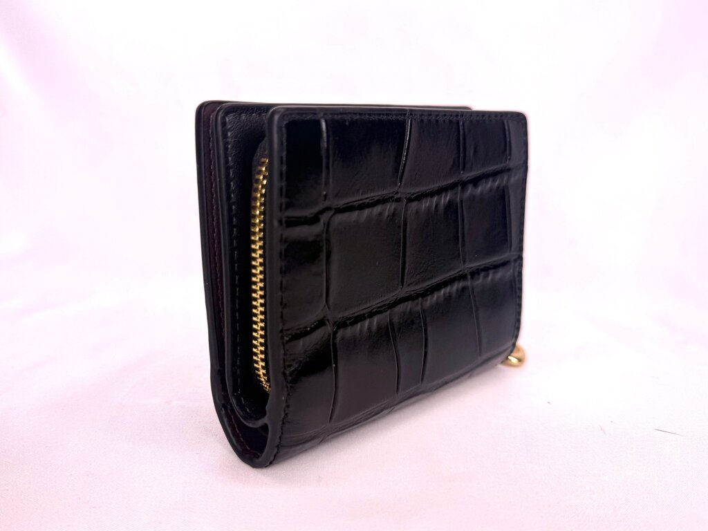 Coach Black Crocodile-Patterned Wallet