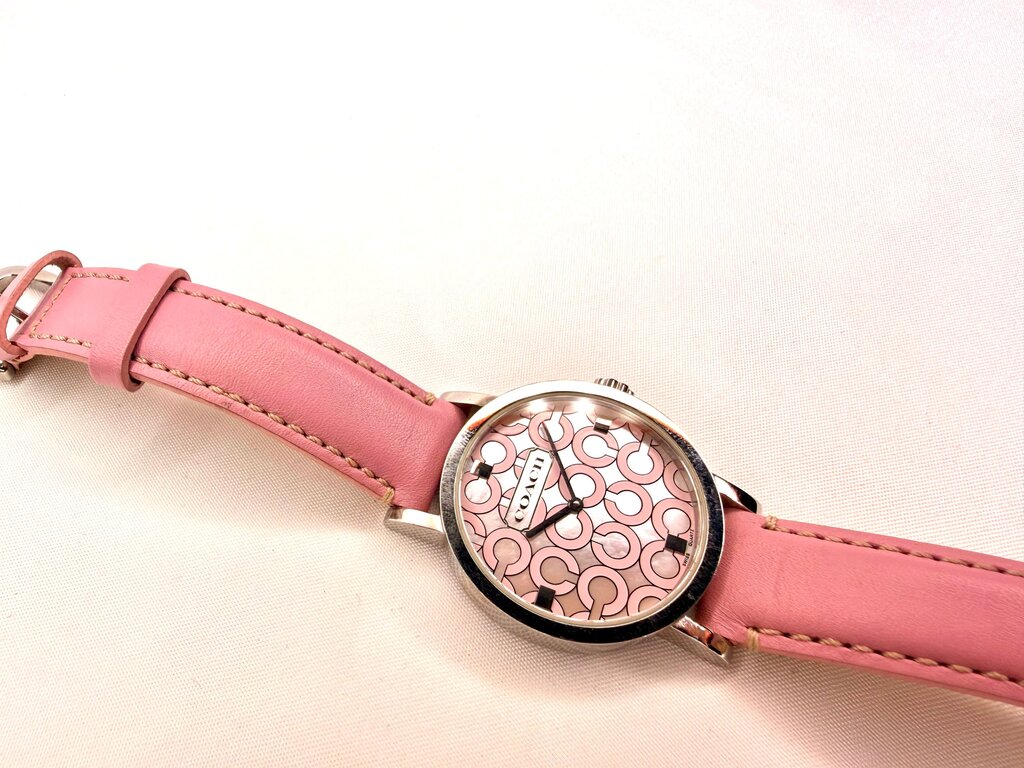 Coach Pink Leather Watch