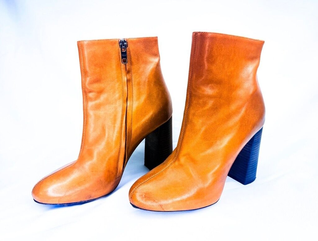 Chloe Brown Leather Ankle Boots