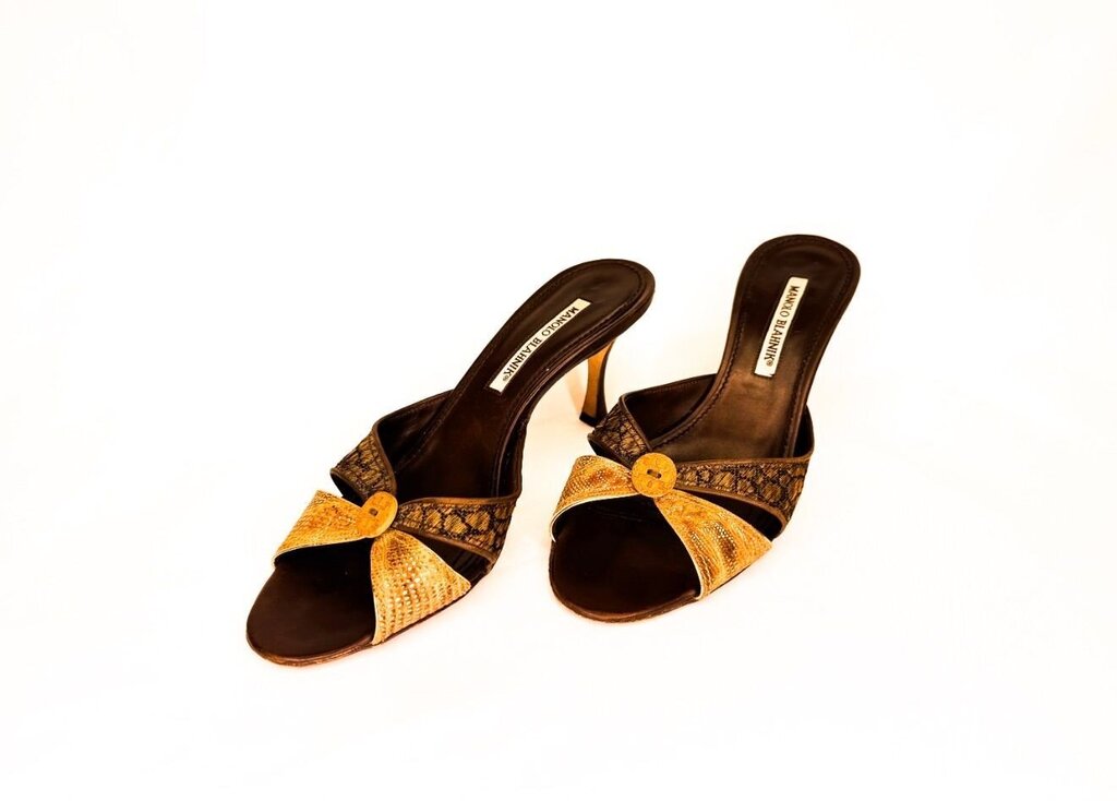 Manolo Blahnik Women’s Heeled Slide Sandals