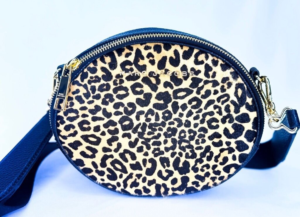 Marc Jacobs Leopard Print Round Crossbody Bag