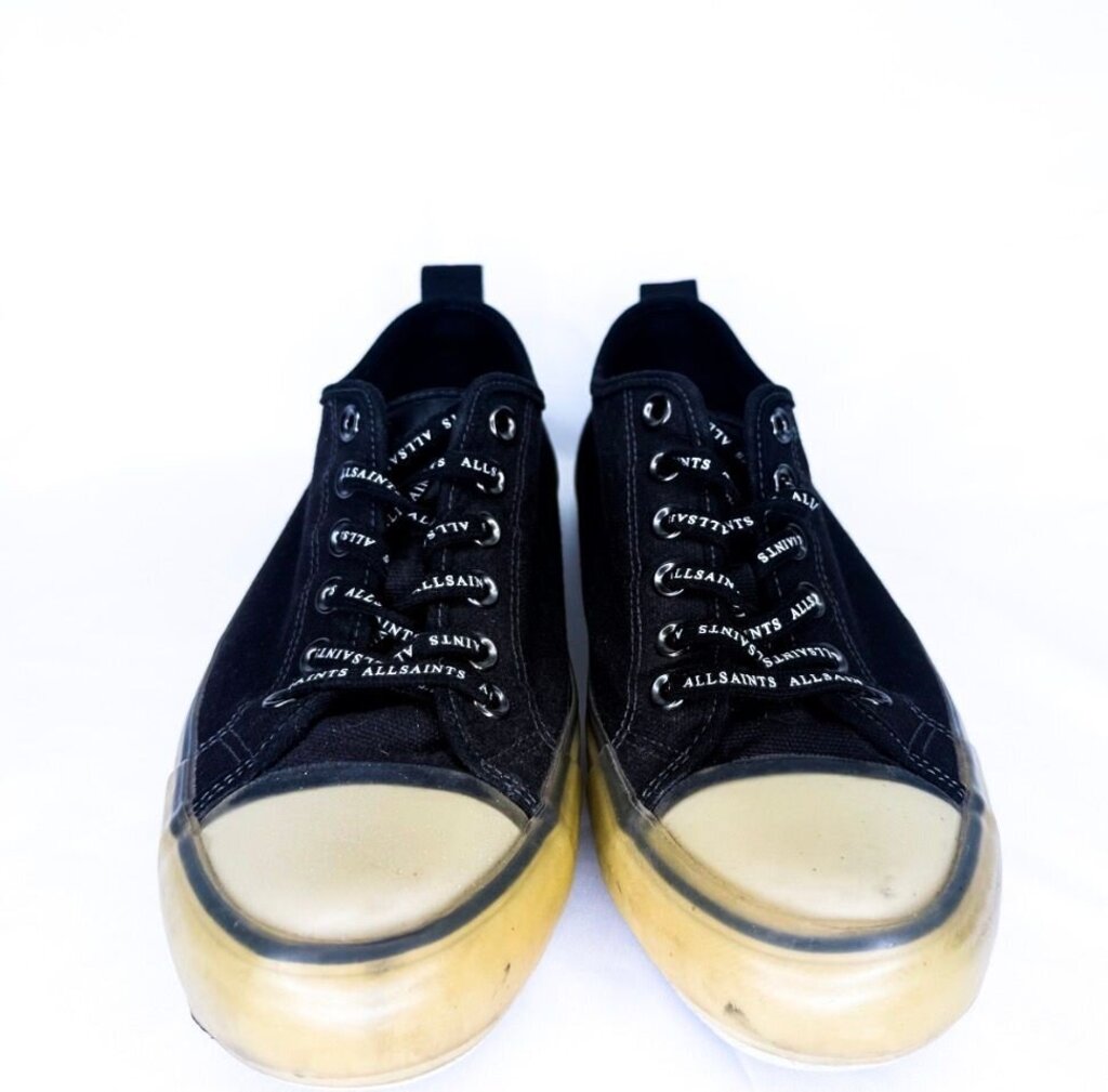 AllSaints Black Canvas Sneakers