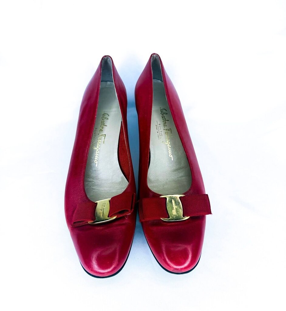 Salvatore Ferragamo Red Ballet Flats