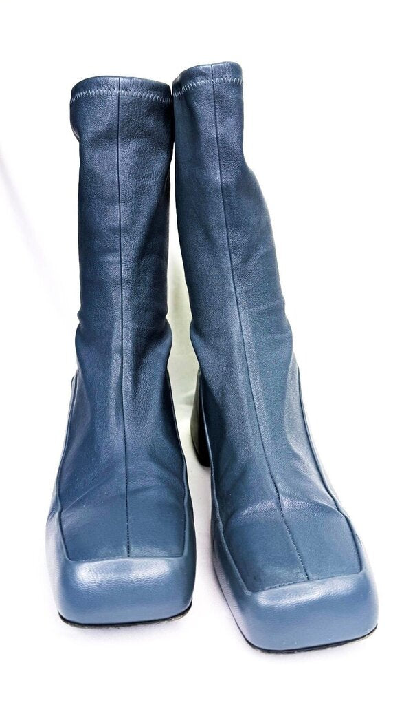 Jil Sander Blue High Ankle Fashion Boots