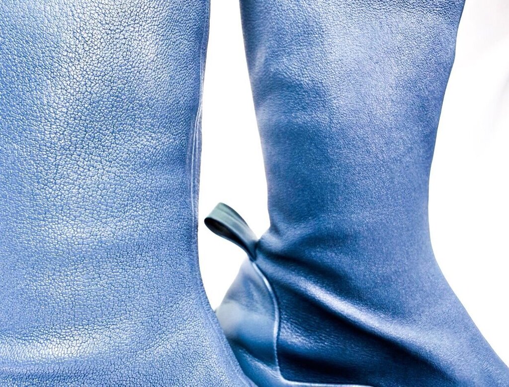 Jil Sander Blue High Ankle Fashion Boots